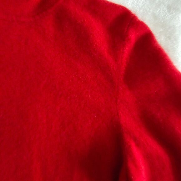 Luxury Red 100% Cashmere Turtleneck Sweater XL 2 Ply Jumper Pullover Cashmere - Picture 7 of 8